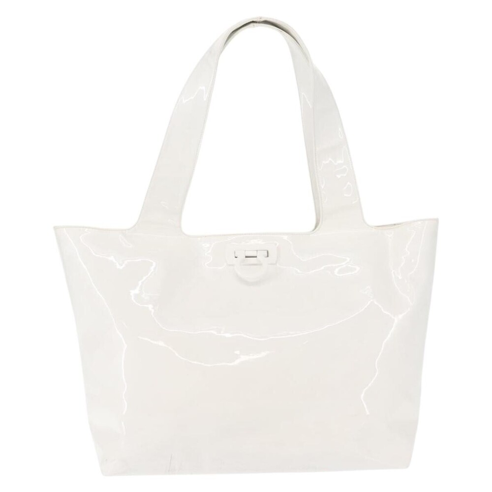 Salvatore Ferragamo Gancini Tote Patent leather